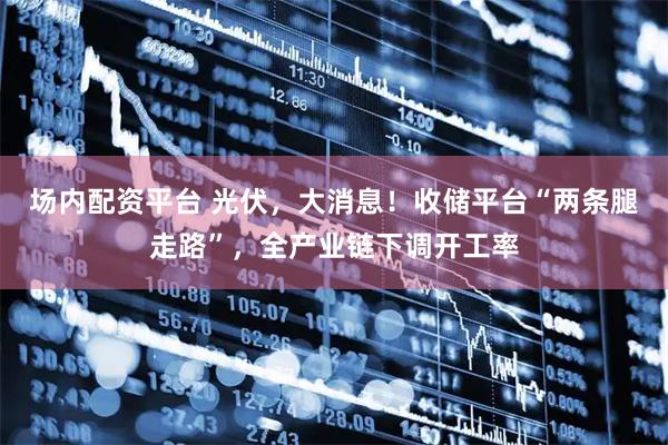 场内配资平台 光伏，大消息！收储平台“两条腿走路”，全产业链下调开工率